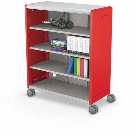 Mooreco Compass Cabinet Maxi H3 With Shelves Red 51.1in H x 42in W x 19.2in D C3A1C1D1X0